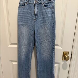 KatieJ wide leg girls jeans. Light Blue.